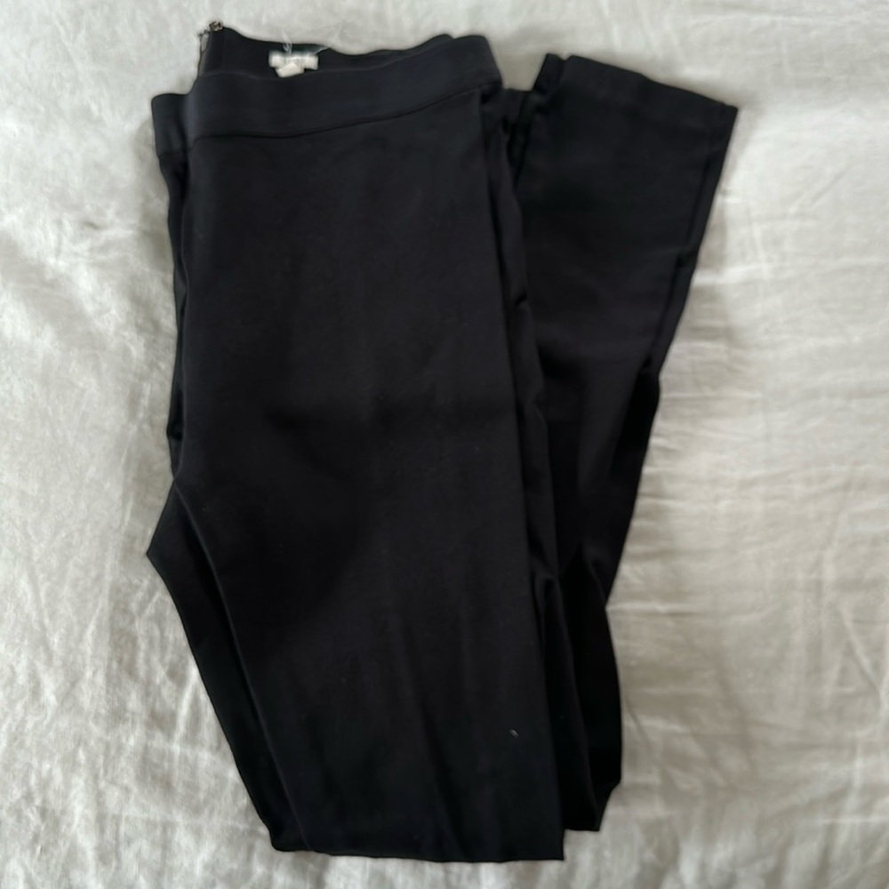 J. Crew stretch 10R zip up eyelet closure tight black pants